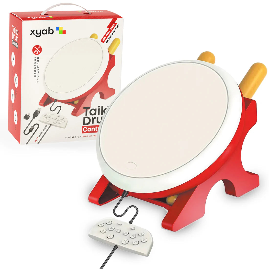 Taiko Drum Pad Controller With Sticks