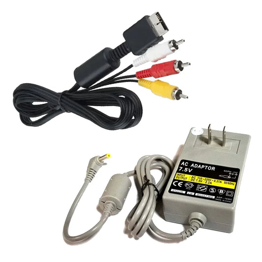 PlayStation One Slim Power and AV Cables